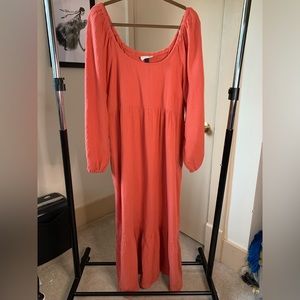 Coral Maxi Dress ❤️🧡